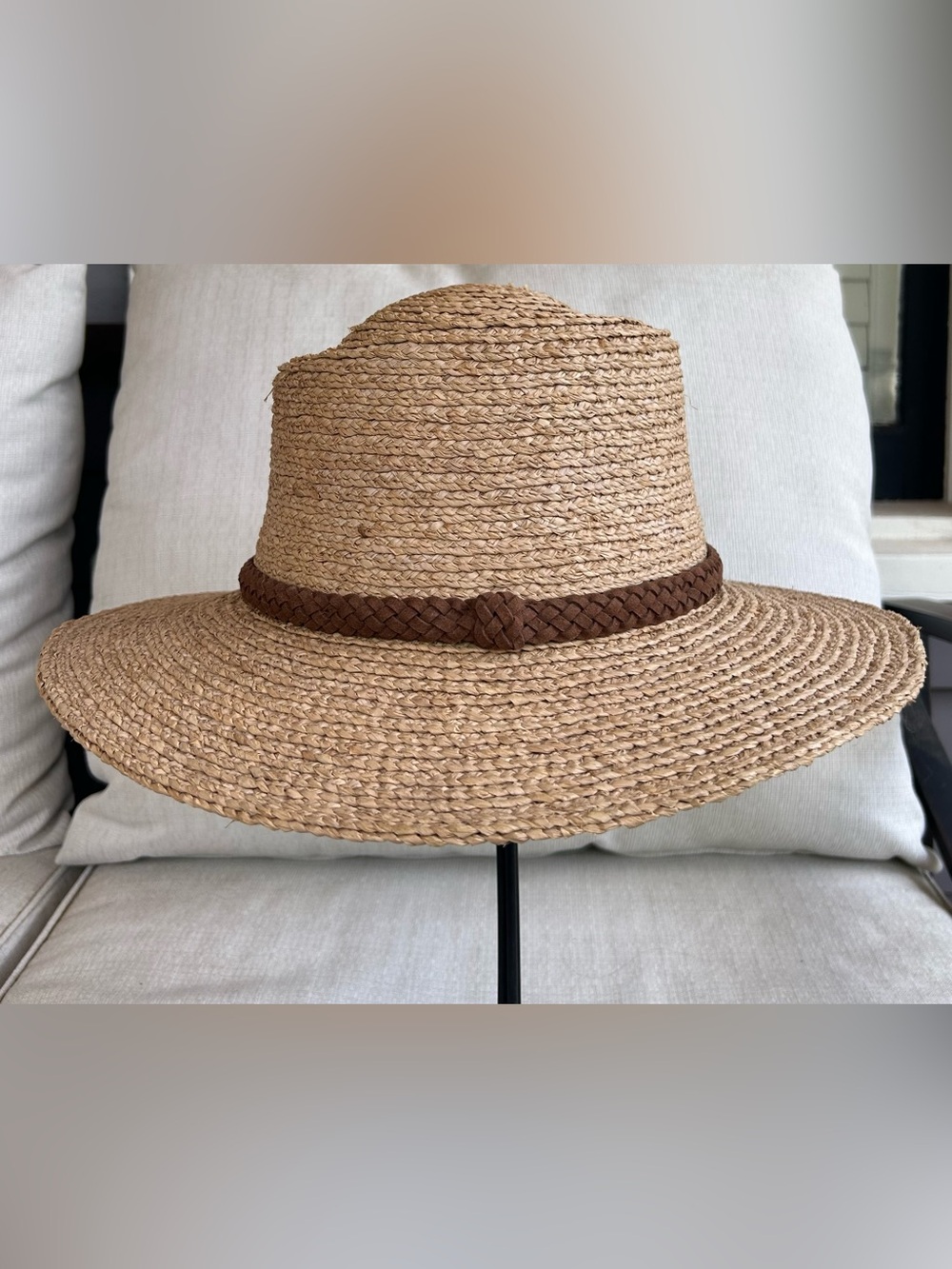 GIGI PIP Braided Straw Sun Hat in Tan